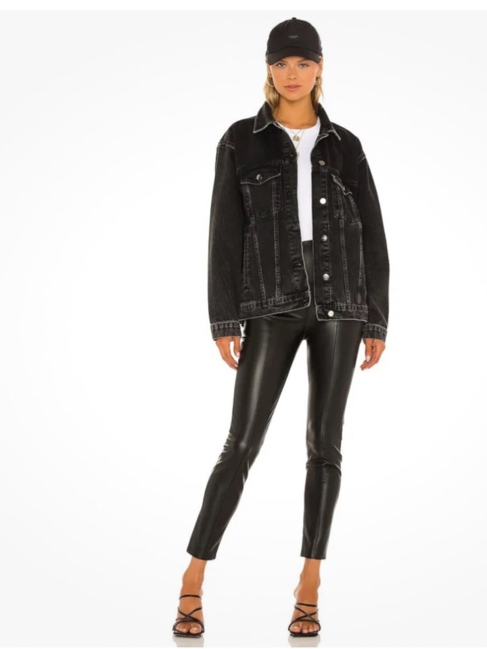 Free People We The Free Spitfire Stacked Faux Leather Skinny Pants Sz 29